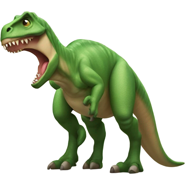 dino pointed towards the front left emoji
