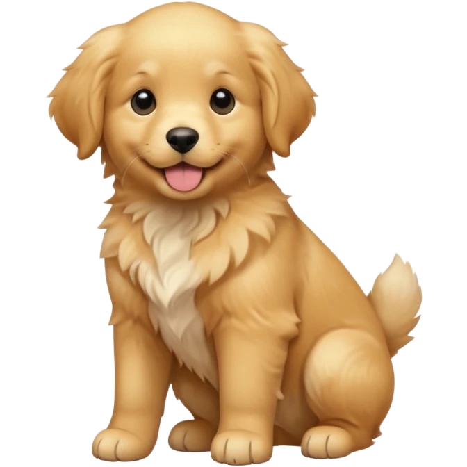 a full body of cute golden  emoji