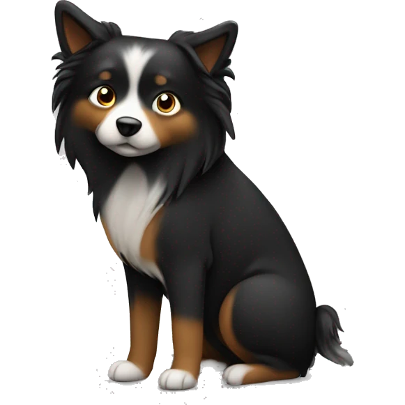 Black shelty pooping emoji