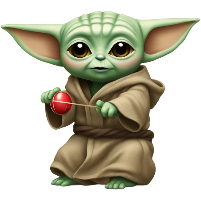 Yo-yo riding baby yoda emoji