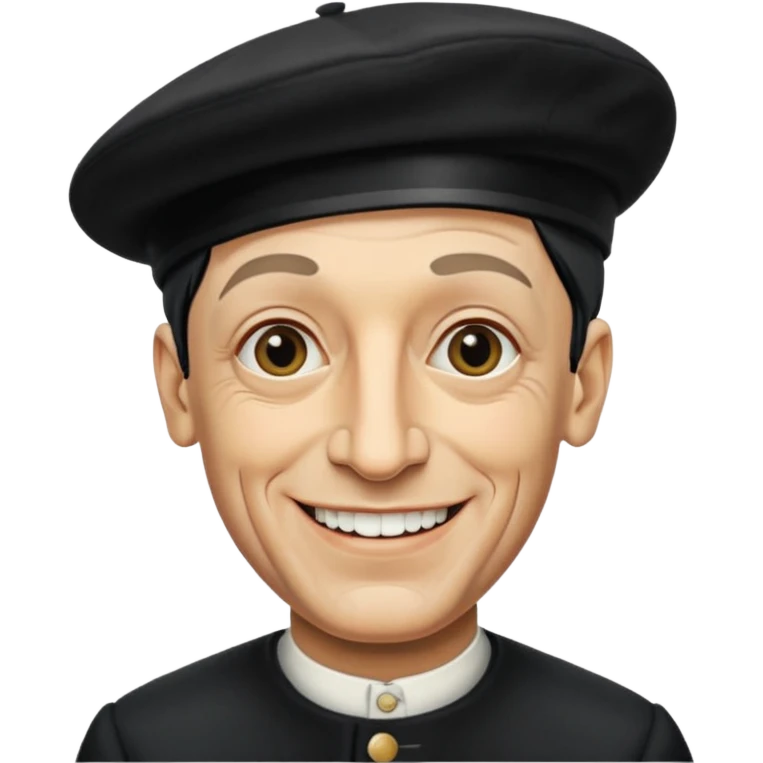Pablo Picasso wear black berret hat emoji