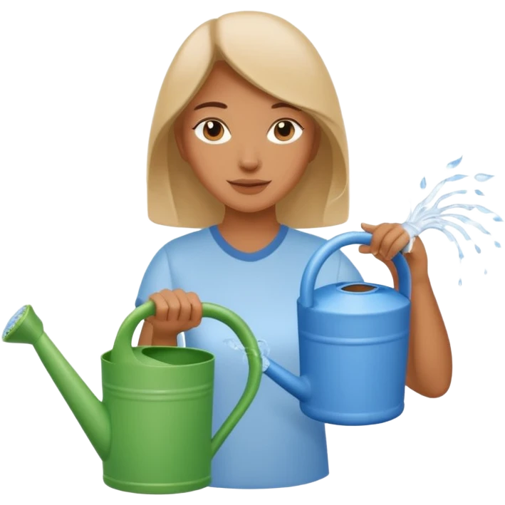 woman with watering pot emoji