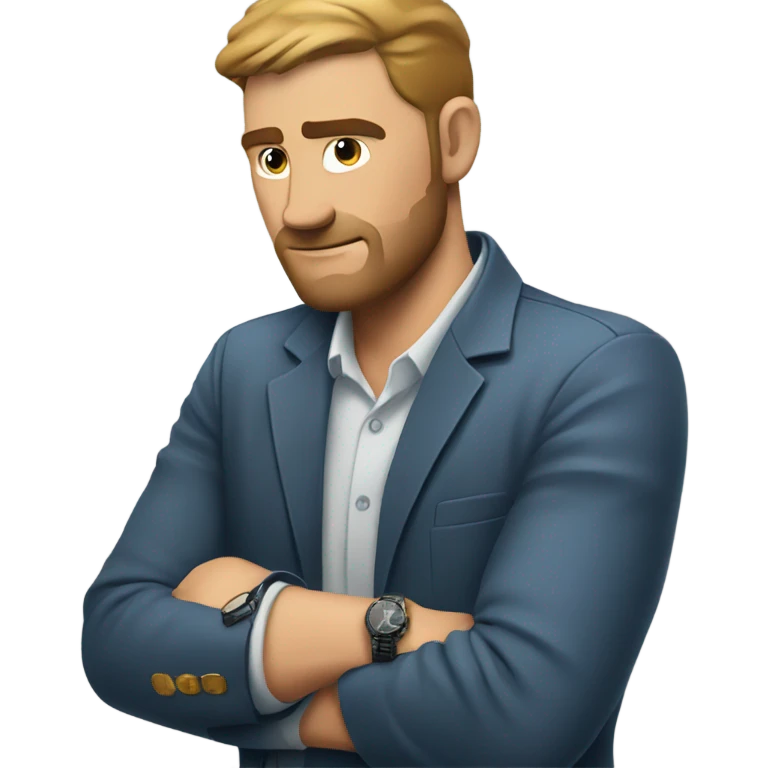 man looking at his watch on his wrist emoji