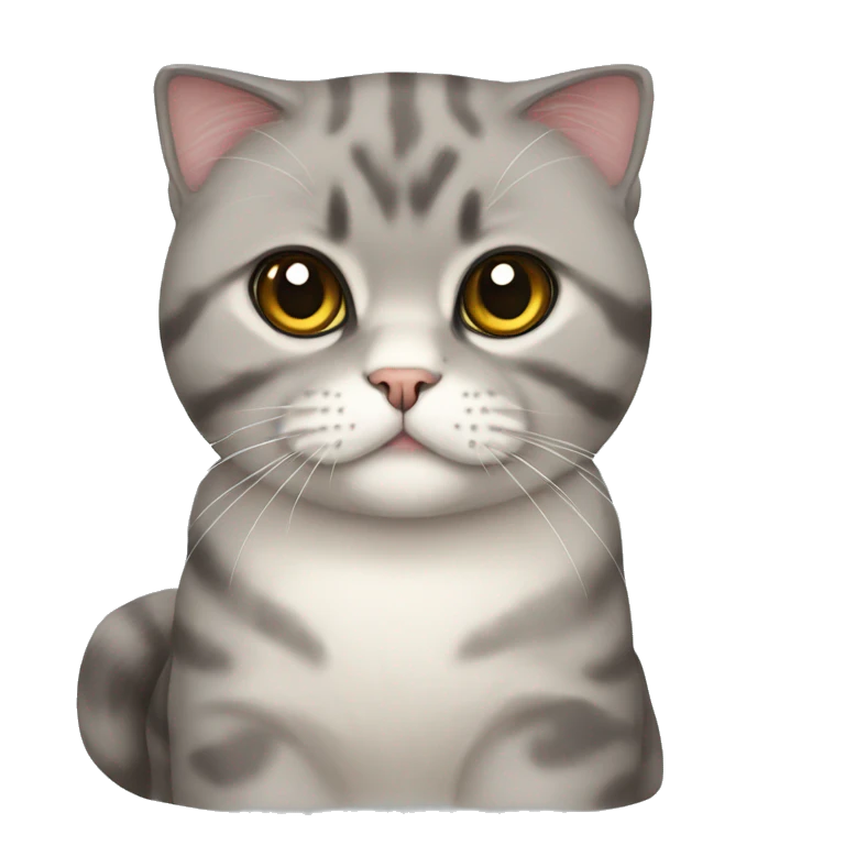 Scottish fold cat emoji