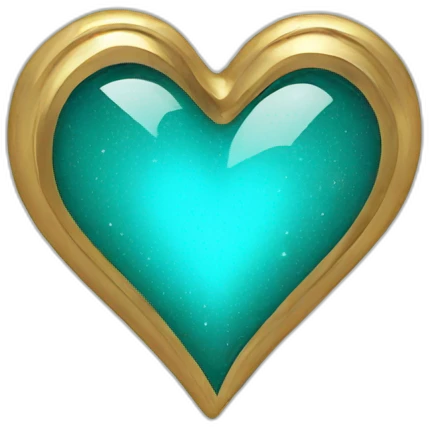 spark Turquoise blue heart emoji