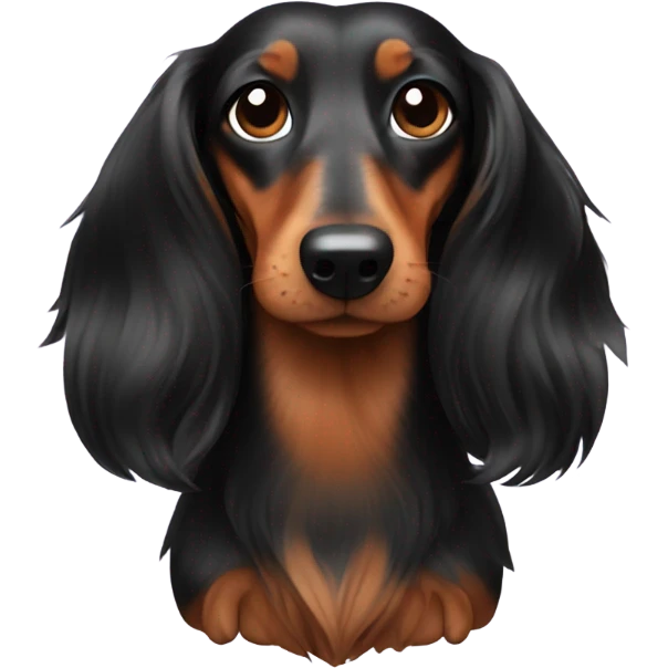 Long haired dachshund emoji