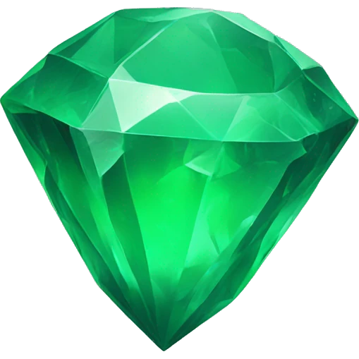 Green crystal game icon emoji