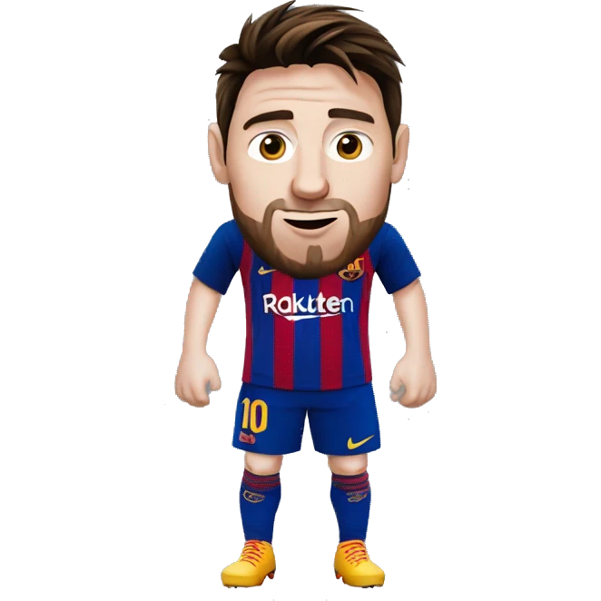 Messi asustado llevándose las manos a la cabeza  emoji