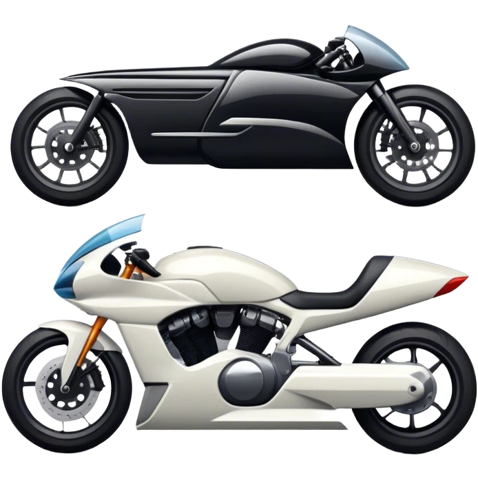 An icon showcasing a sleek motorcycle and a powerful car side by side, with bold, dynamic lines emphasizing speed and performance. highlighting their sleek design, custom tuning, and the excitement of the open road. Perfect for showcasing adventure and freedom on wheels. transparent background emoji