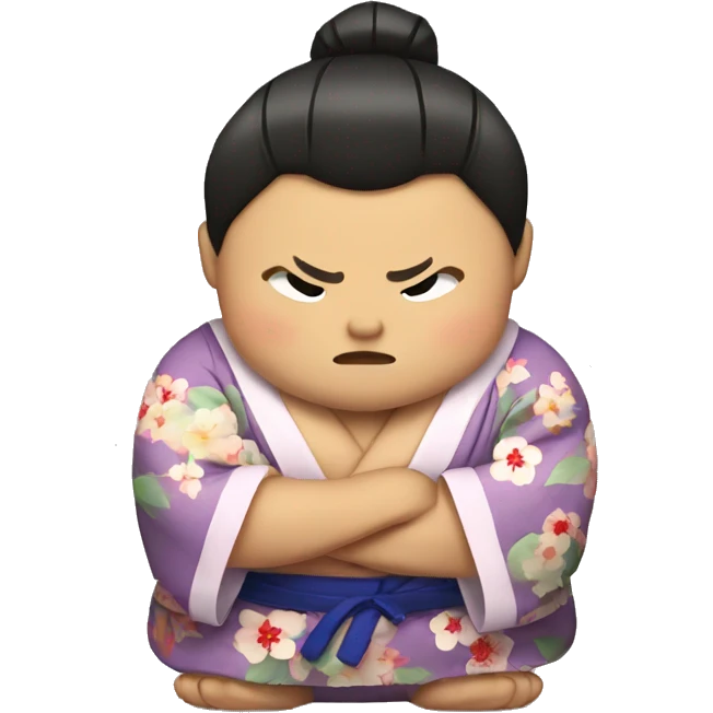 sumo in kimono emoji