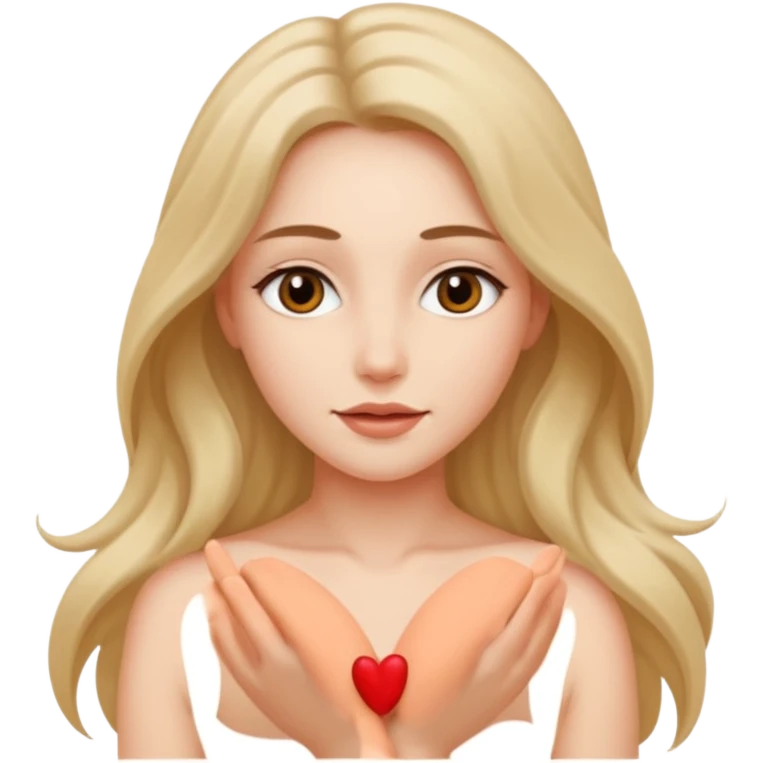 Woman without clothes with tits emoji