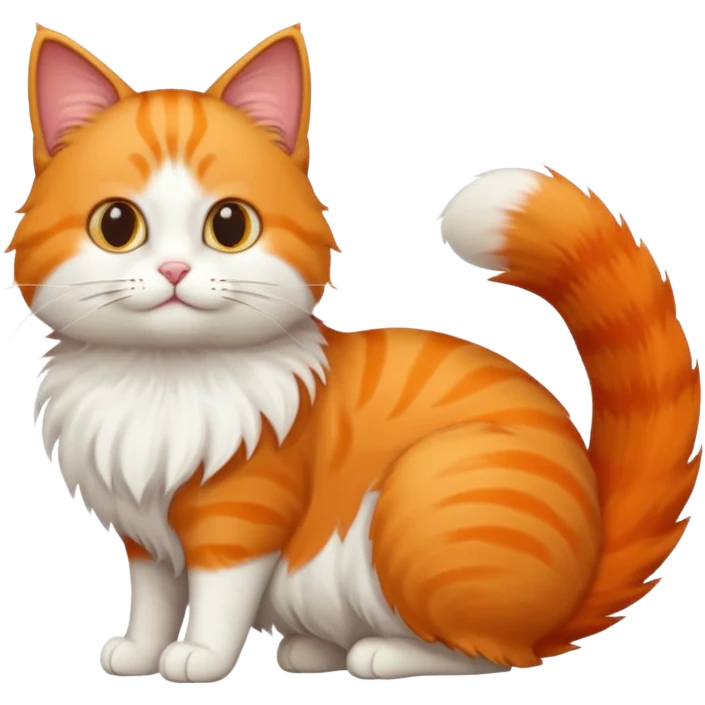 make the tail longer facing the left and the belly smaller emoji