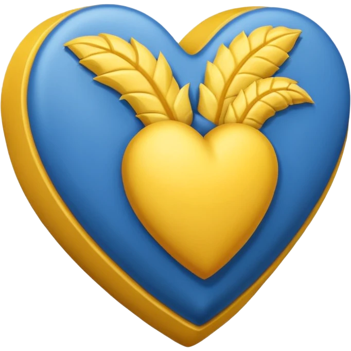 Heart in university of Michigan colors emoji