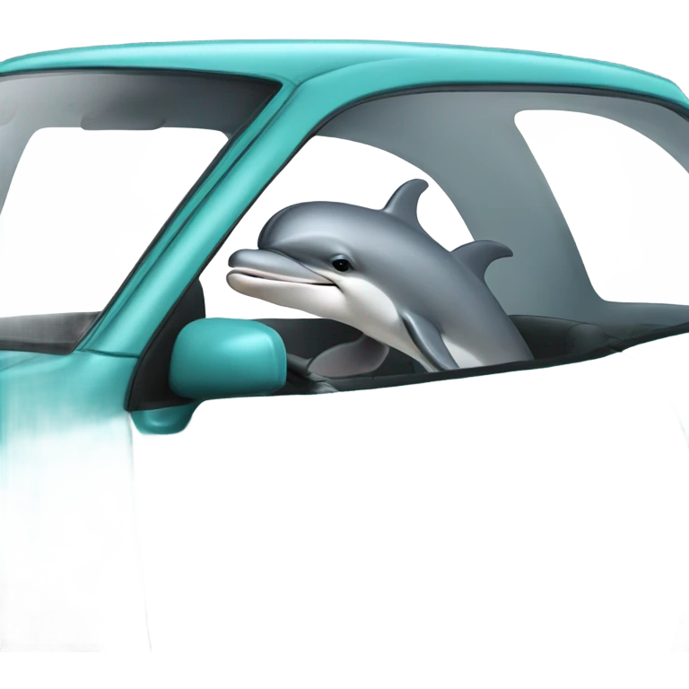 Dolphin in a car emoji