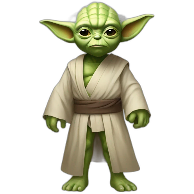 Star Wars yoda muscular emoji