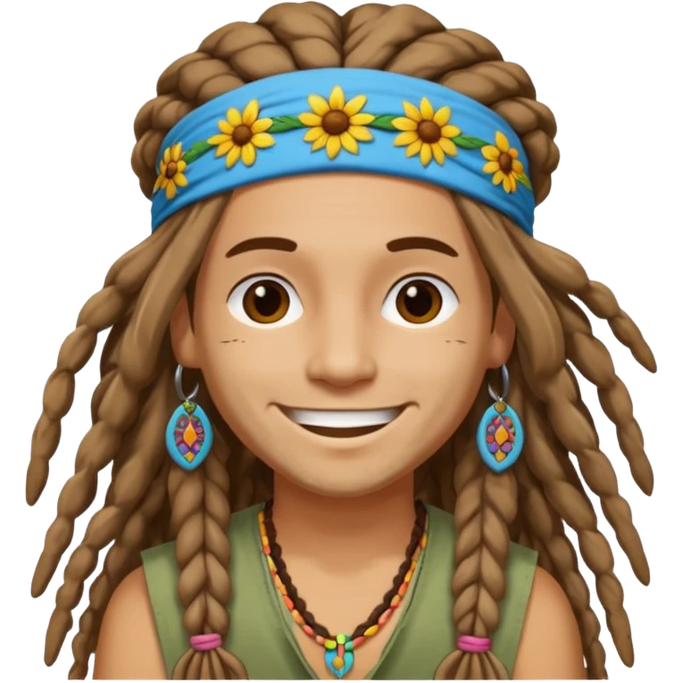 dreadlock hippie emoji