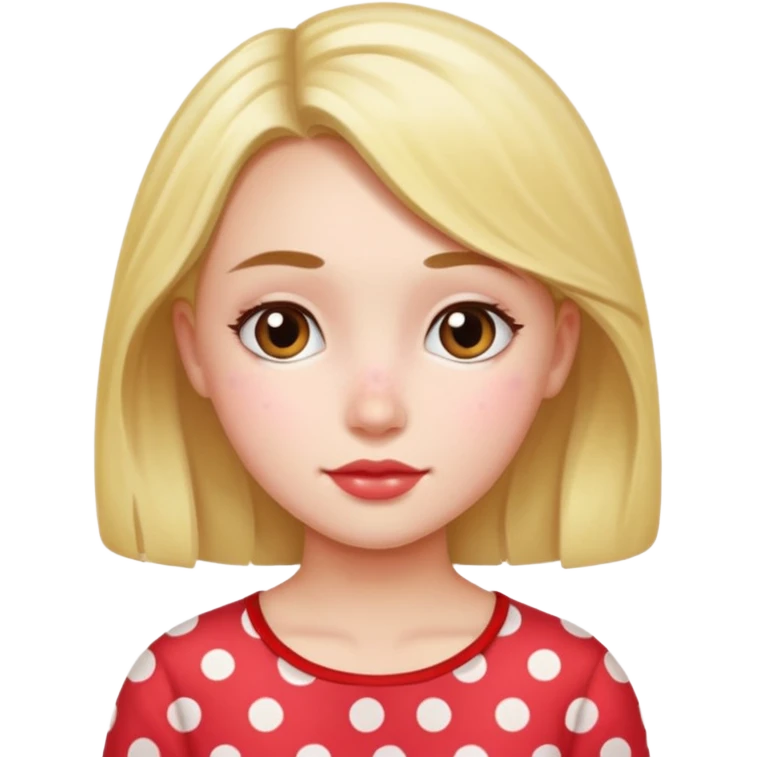 polka dots girl white emoji