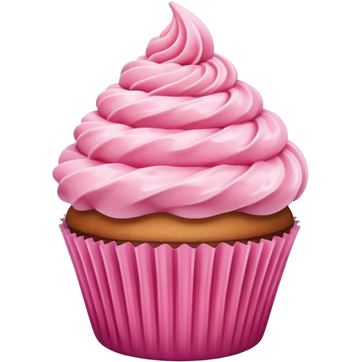 Cupcake with pink icing emoji