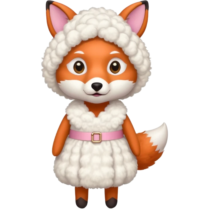a fox wearing sheep dress emoji
