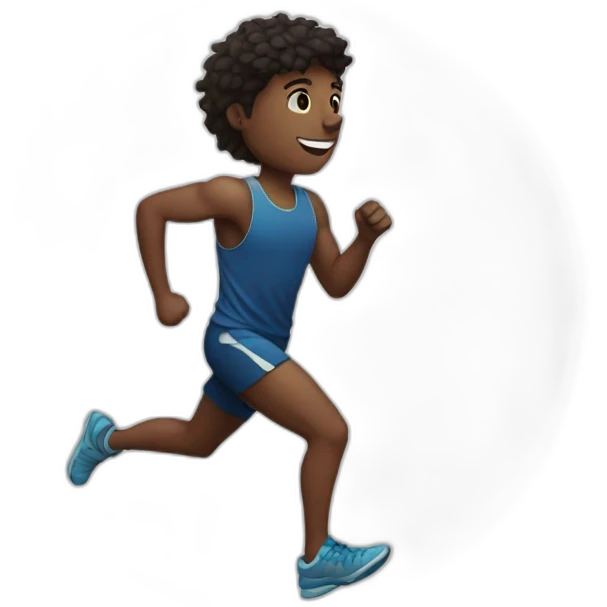 Runner boy night moon emoji