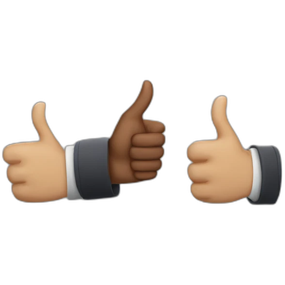 Thumbs up and pray combined emoji