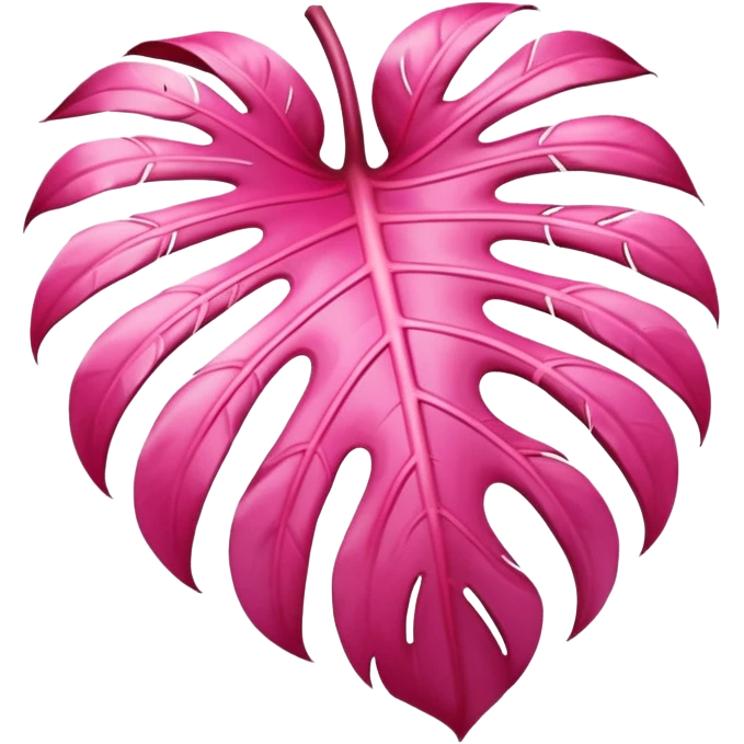 pink monstera leaf emoji