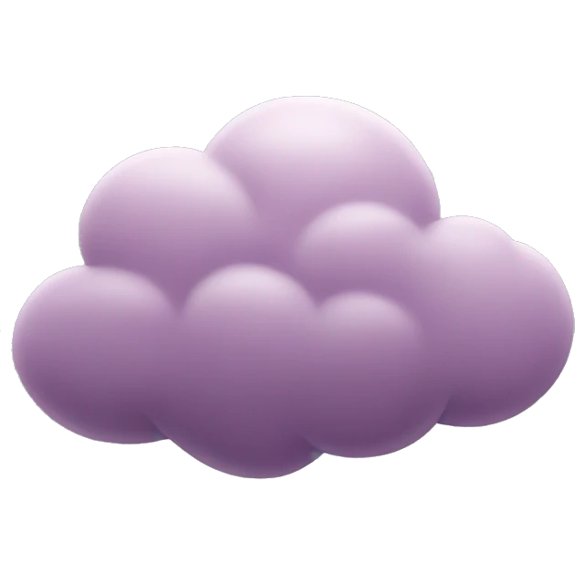Mauve cloud emoji