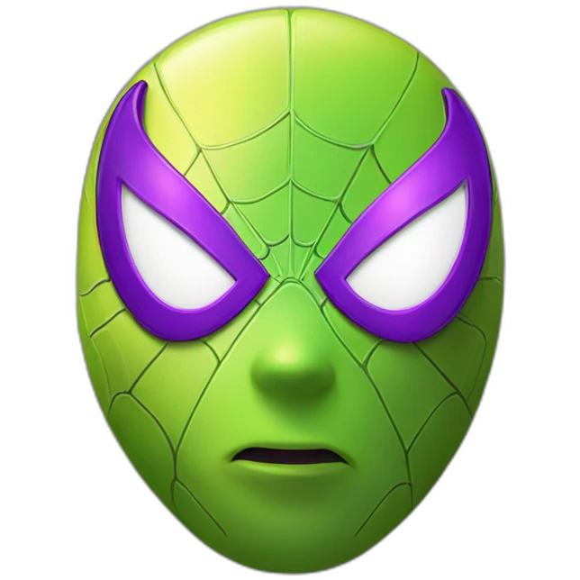 lemon-green-and-purple-neon-spiderman emoji