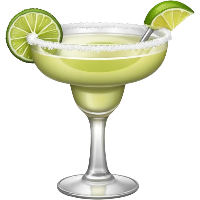 margaritas. one normal and one spicy. NO ICE - normal margarita glass with salt on the rim. one should be just with the margarita and the salt. the spicy one should have a small pepper inside  emoji