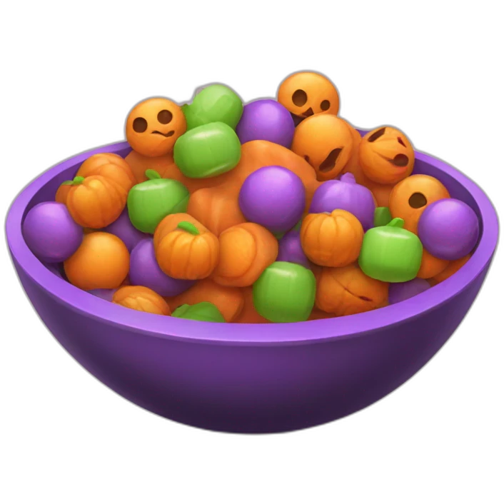 Halloween bowl of candy emoji