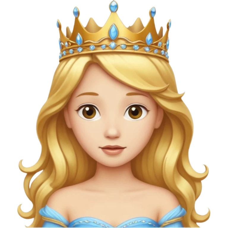 Princess with Flowing Golden Hair emoji