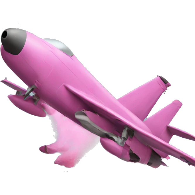 pink fighter plane crash emoji