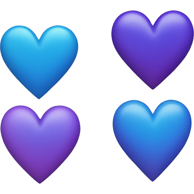 Blue and purple heart emoji