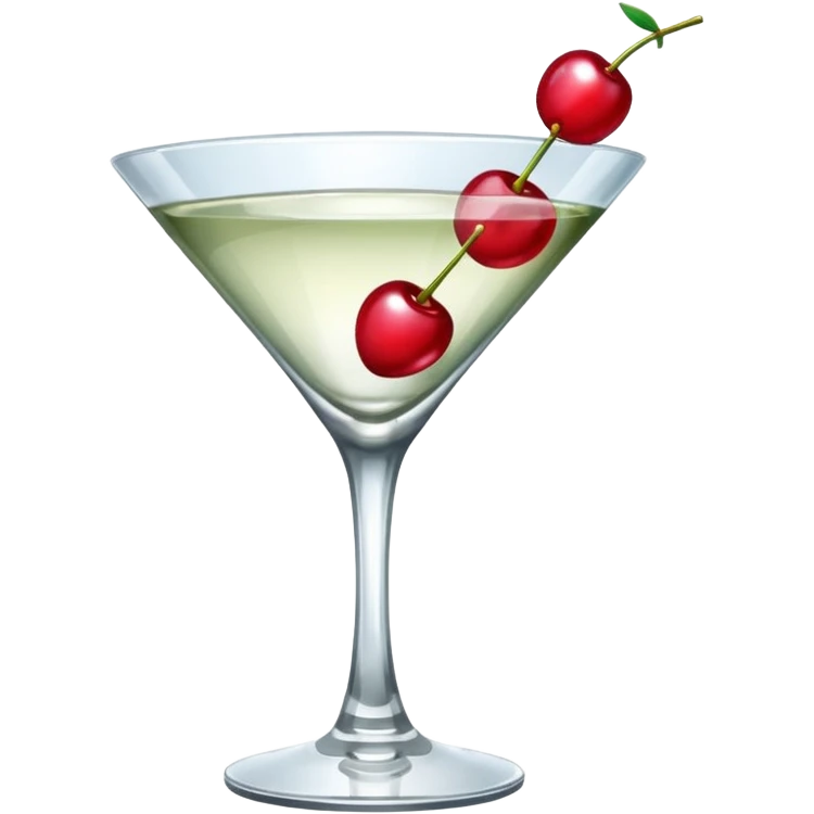 martini glass with cherry decoration emoji