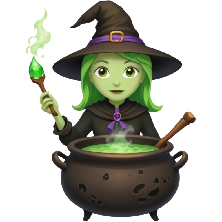 green witch cooking potion emoji