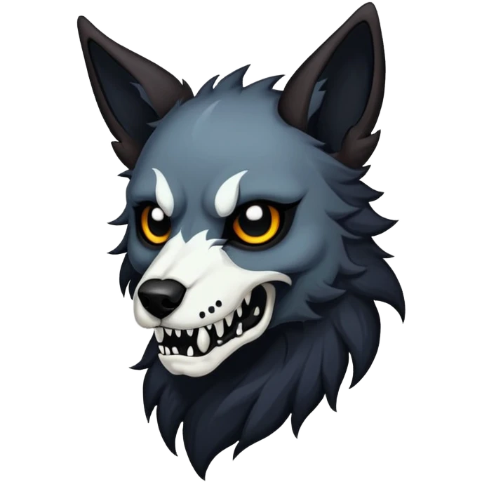 furry, black, skullwolf-skulldog, art by artist:wingedwolf94 emoji