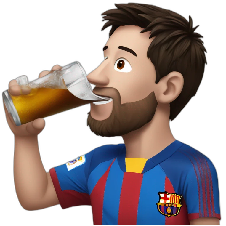 messi drinking emoji