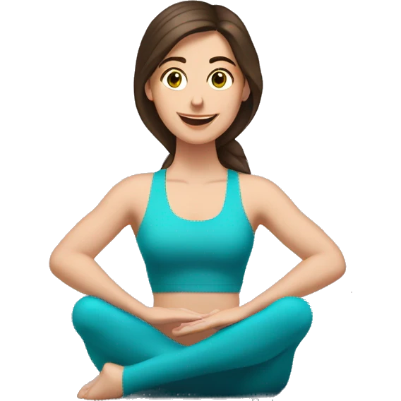 brunette white girl doing reformer Pilates emoji