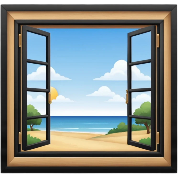 Открытое окно со сквозняком emoji