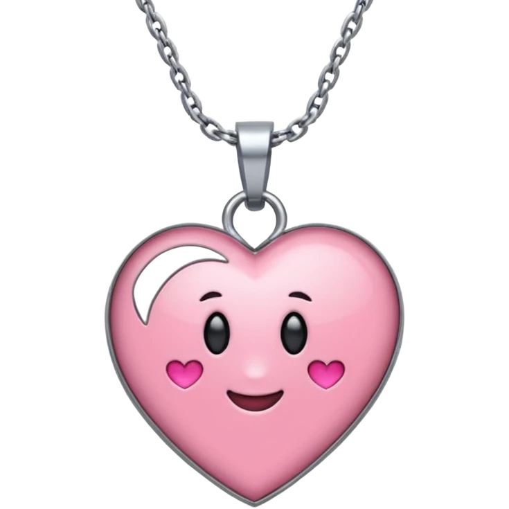 Un emoji de un collar de charms que incluya el color rosa emoji
