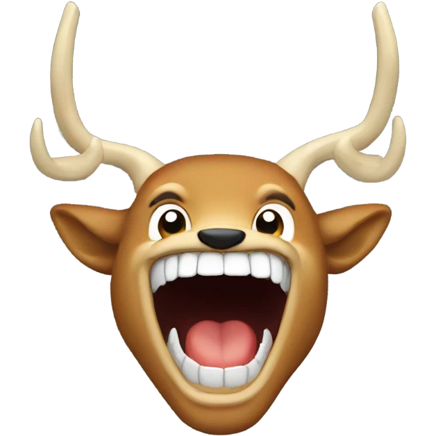 Buck teeth on human emoji