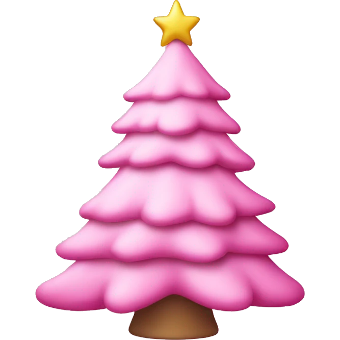 pink christmas tree  emoji
