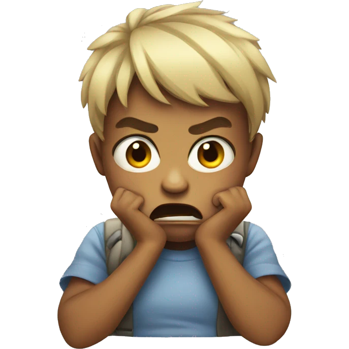 Sticker angry child  emoji