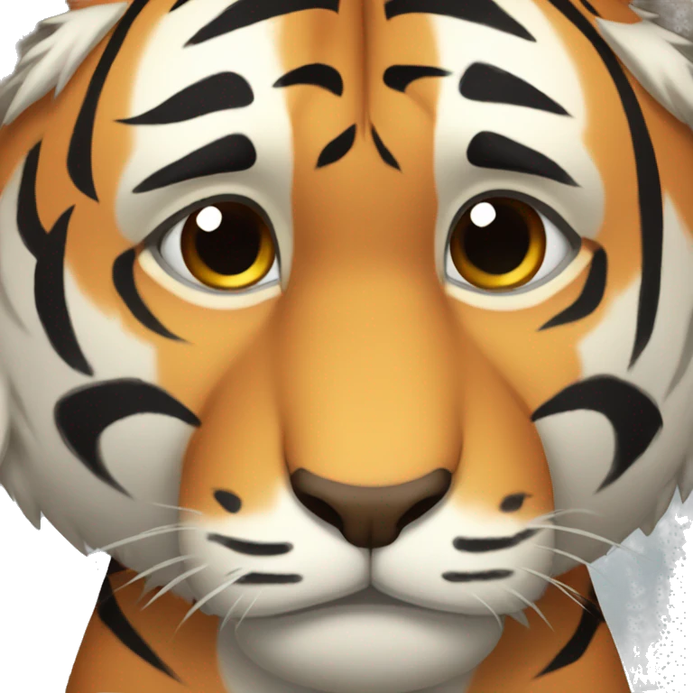 Sad tiger emoji