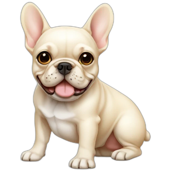 Cream French bulldog emoji