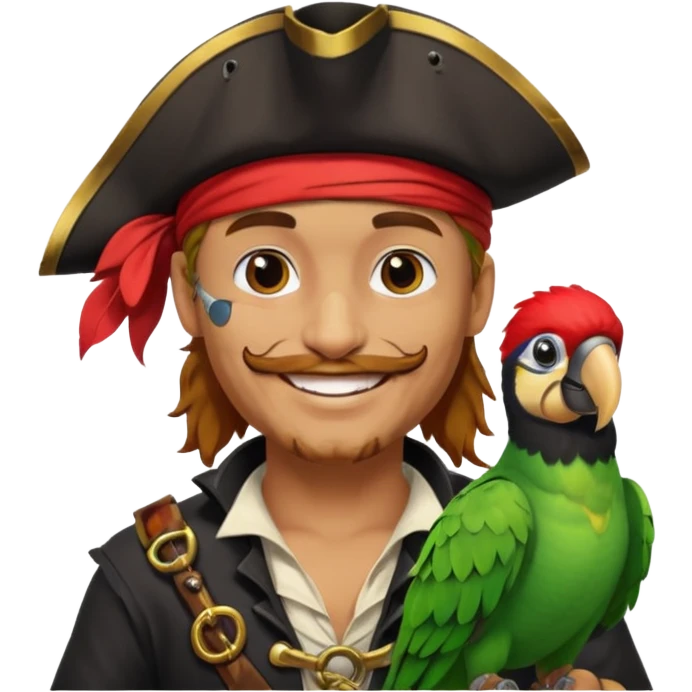 pirate and parrot emoji