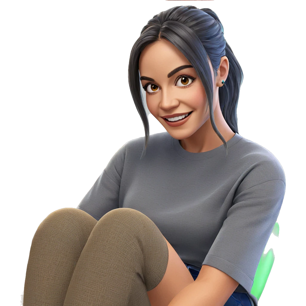 smiling girl in casual outfit emoji
