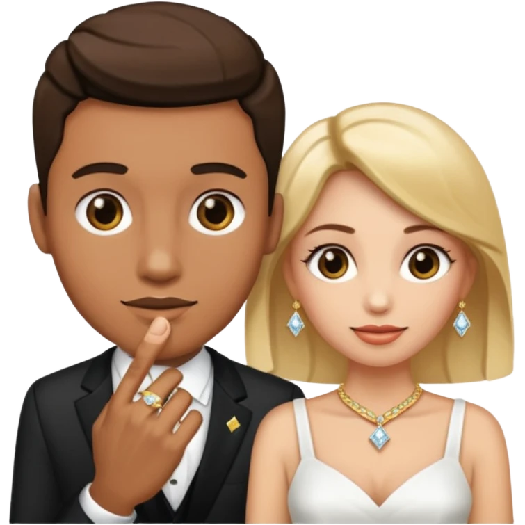🤴🏻💍👸🏼 emoji