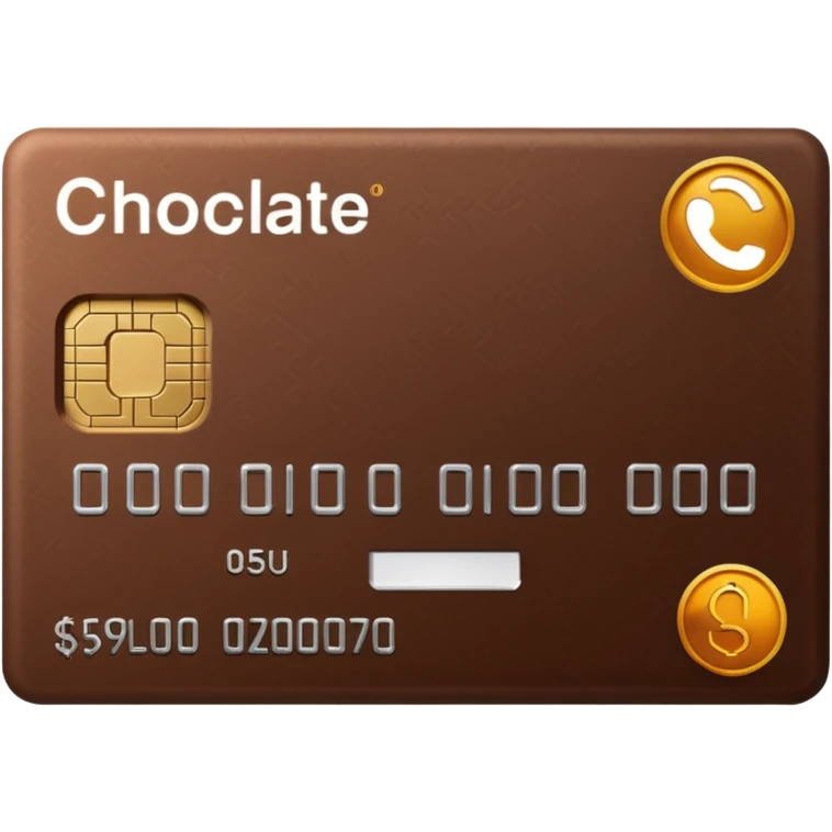 debit card chocolate color emoji