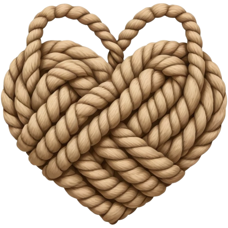 Heart made of rope emoji